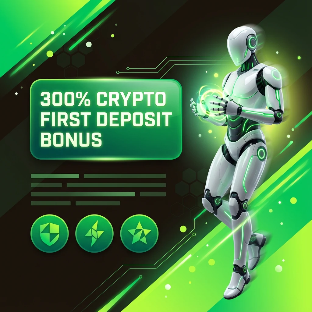300% Crypto First Deposit Bonus